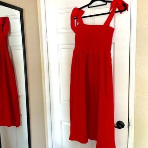 Listicle Smocked Midi Dress L